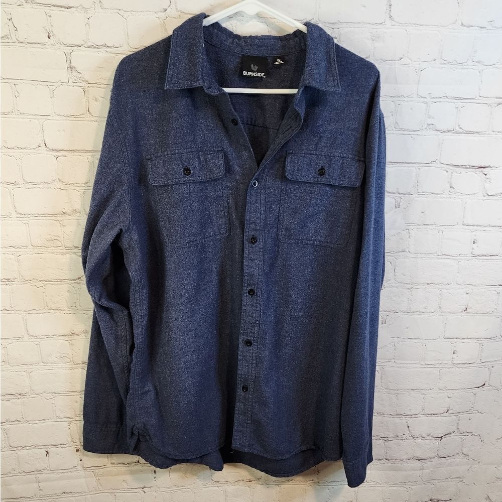 Men's Burnside "Bud Light" longsleeve button-down shirt, size XL
